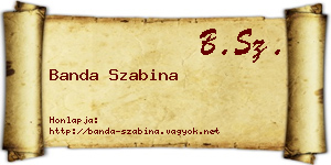 Banda Szabina névjegykártya